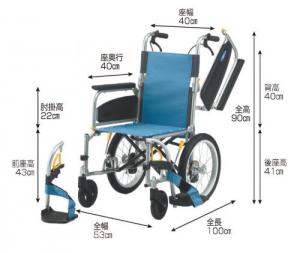 介助型車いす　NEO-2βW　多機能